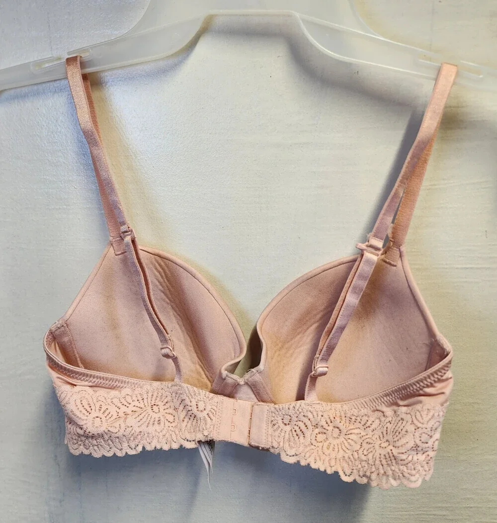 NWOT Auden Women's Pink Underwired Push-Up Bra Adjustable Straps Size 32C